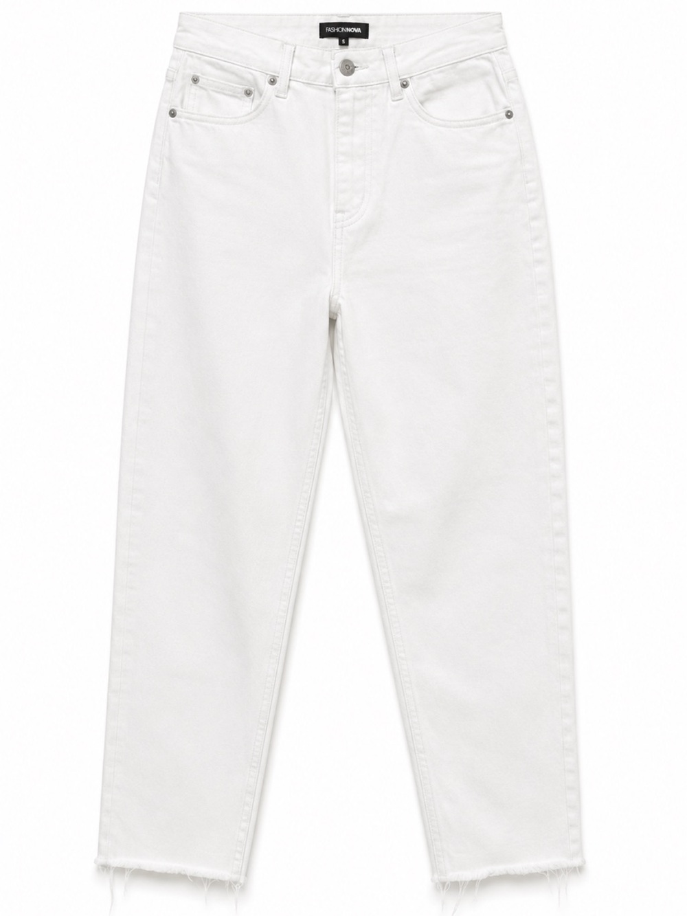 White mom boyfriend jeans size 5